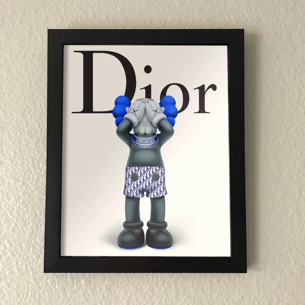 Kaws Dior and Chanel Wall Art